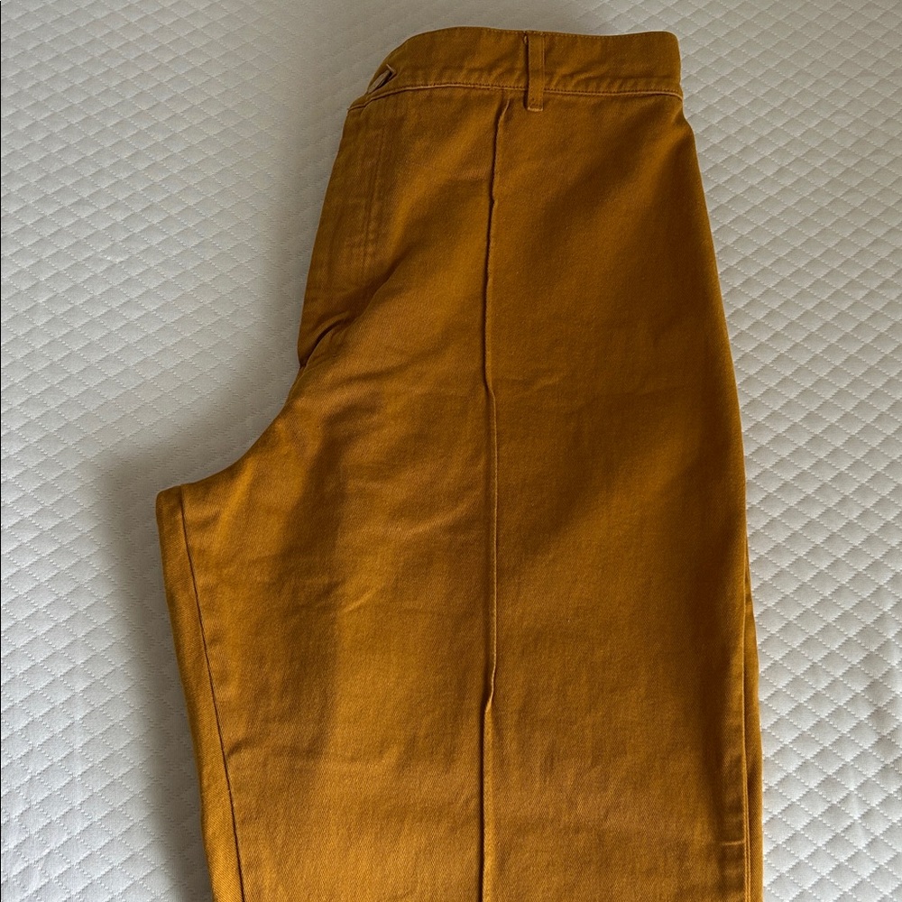 Big Bud Press Spicy Mustard Paintstamped Daisy Western Pants - Picture 2 of 5